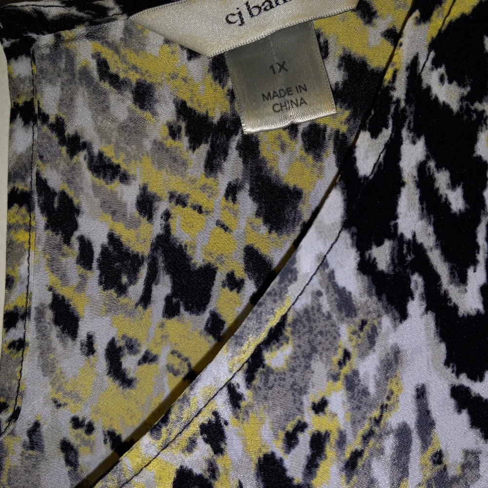 CJ Banks sleeveless animal print Sleeveless Top Size 1X